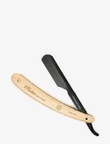 Parker - Ptpba - Light Wood Handle Push Type Black Blade Holder Barber/Straight Razor - Skrudintuvas - Marga / raštuota