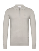 Lindbergh - Ecovero L/S Zip Polo - Polo marškinėliai ilgomis rankovėmis - Pilka