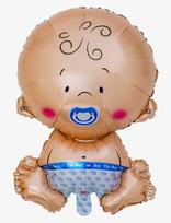 Joker - Foil Balloon Sitting Baby Blue - Vaikų šventės reikmenys - Marga / raštuota
