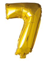 Joker - Foil Balloon Number 7 Gold 86 Cm - Vaikų šventės reikmenys - Aukso