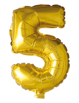 Joker - Foil Balloon Number 5 Gold 86 Cm - Vaikų šventės reikmenys - Aukso