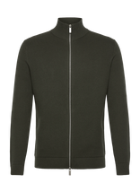 Selected - Slmdane Ls Knit Reg Struc Full Zip Noos - Megztinis su užtrauktuku - Chaki spalva
