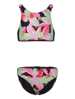 Roxy - Active Rg Crop Top Set - Maudymosi šortai - Marga / raštuota