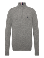 U.S. Polo Assn. - Kevin Reg Lw Hz Uspa M Knit - Megztinis su užtrauktuku - Pilka
