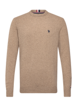 U.S. Polo Assn. - Ketil Reg Lw Uspa M Knit - Apvalios apykaklės megztinis - Smėlio