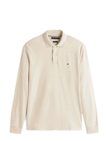 Tommy Hilfiger - L/S Liquid Cotton Reg Polo - Marškinėliai ilgomis rankovėmis - Smėlio