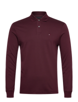 Tommy Hilfiger - L/S Liquid Cotton Reg Polo - Marškinėliai ilgomis rankovėmis - Burgundiška splava