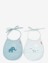 Done By Deer - Tiny Pocket Bib 2-Pack Elphee Blue - Seilinukas be rankovių - Mėlyna