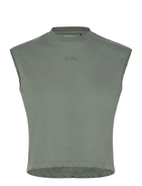 Björn Borg - Borg Cropped Tank Top - Sportinė palaidinė be rankovių - Chaki spalva