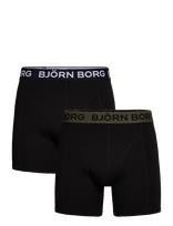 Björn Borg - Cotton Stretch Boxer 2P - Bokseriai - Juoda