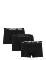 Björn Borg - Cotton Stretch Trunk 3P - Bokseriai - Juoda