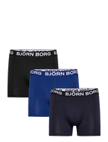 Björn Borg - Bamboo Cotton Blend Boxer 3P - Bokseriai - Mėlyna