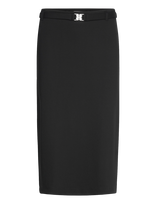 Filippa K - Belted Jersey Skirt - Iki kelių ir midi sijonai - Juoda