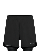 2XU - Aero Mesh 2-In-1 5 Inch Shorts - Treniruočių šortai - Juoda