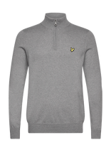 Lyle & Scott - Cotton Merino Quarter Zip Jumper - Megztinis su užtrauktuku - Pilka
