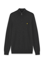 Lyle & Scott - Cotton Merino Quarter Zip Jumper - Megztinis su užtrauktuku - Pilka