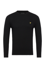 Lyle & Scott - Cotton Merino Crew Neck Jumper - Apvalios apykaklės megztinis - Juoda