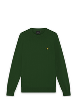 Lyle & Scott - Cotton Merino Crew Neck Jumper - Apvalios apykaklės megztinis - Žalia