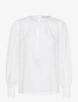 Kaffe - Karoca Ls Blouse - Marškinėliai ilgomis rankovėmis - Balta