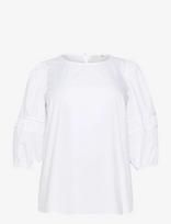 Kaffe Curve - Kcelina Blouse - Marškinėliai ilgomis rankovėmis - Balta