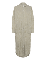 Mads Nørgaard - Crinckle Pop Zindi Dress - Ilga suknelė - Chaki spalva