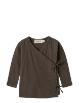 MarMar Copenhagen - Tut Wrap Ls - Ilgarankoviai marškinėliai - Ruda