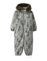 Name It - Nmnsnow10 Suit Aop Fo - Slidinėjimo kombinezonai ir komplektai - Pilka