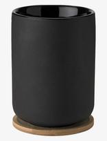 Stelton - Theo Termokop Med Coaster 0.25 L. Black - Kavos puodelis - Juoda