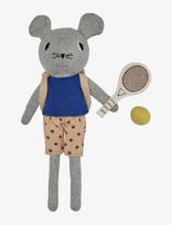 OYOY MINI - Nuni Mouse Tennis Doll - Pliušinis gyvūnas - Marga / raštuota