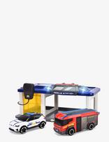 Dickie Toys - Dickie Toys Rescue Station With 2 Vehicles - Gaisrinės mašinos žaislas - Raudona