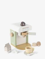 Dantoy - Coffee Machine Wood Xl In Gift Box 14 Parts - Kavos ir arbatos rinkiniai - Marga / raštuota