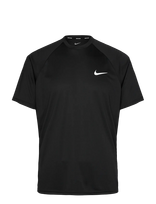 NIKE SWIM - Nike Essential Short Sleeve Hydroguard - Sportiniai marškinėliai - Juoda