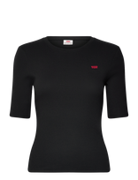 Levi's® - Luca Slim Tee Caviar Rib Knit - Marškinėliai ir palaidinės - Juoda
