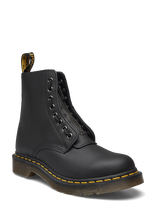 Dr. Martens - 1460 Pascal Frnt Zip Black Nappa - Aulinukai plokščiu kulnu - Juoda