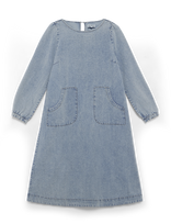 Lollys Laundry - Lucasll Midi Dress Ls - Džinsinė suknelė - Mėlyna