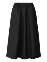 STUDIO FEDER - Agnes Skirt - Wool - Iki kelių ir midi sijonai - Juoda