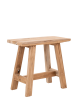 House Nordic - Nelli - Bench, Teak, Nature, 50X25X45 Cm - Taburetės ir suolai - Ruda