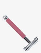 Parker - 29L - Pink - Ladies Textured Long Handle Butterfly Open Safety Razor - Plaukų šalinimo priemonė - Rožinė