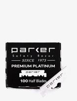 Parker - Premium Platinum Half Blades For Barber Razors - 100 Ct. (1 X 100) - Plaukų šalinimo priemonė - Sidabro