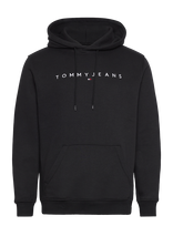 Tommy Jeans - Tjm Reg Linear Logo Hoodie Ext - Džemperis - Juoda