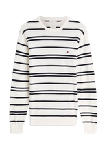 Tommy Hilfiger - Essential Ssnl Cotton Crew Neck - Apvalios apykaklės megztinis - Balta