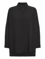 French Connection - Caprina Crepe Ls Button Shirt - Marškinėliai ilgomis rankovėmis - Juoda