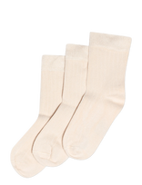 Minipop - Minipop Noos Bamboo Socks 3 Pcs - Kojinės - Kreminė spalva