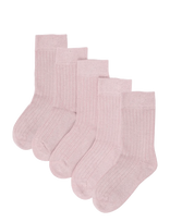 Minipop - Minipop Noos Bamboo Socks 5 Pack - Kojinės - Rožinė