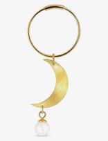 Jane Koenig - Half Moon Creole With Pearl - Kabantys auskarai - Aukso