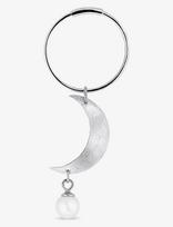 Jane Koenig - Half Moon Creole With Pearl - Kabantys auskarai - Sidabro