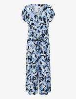 Kaffe - Kamira Plain Weave Jumpsuit Printed - Kombinezonas - Mėlyna