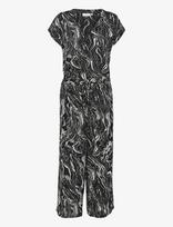 Kaffe - Kamira Plain Weave Jumpsuit Printed - Kombinezonas - Juoda