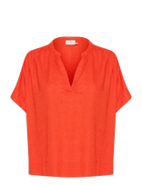 Kaffe - Kamilia Wing Sl Blouse - Marškinėliai trumpomis rankovėmis - Oranžinė