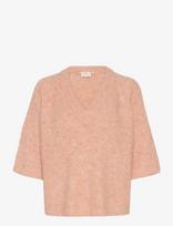 Kaffe - Kaemilie V-Neck Pullover - Megztinis - Koralinė spalva